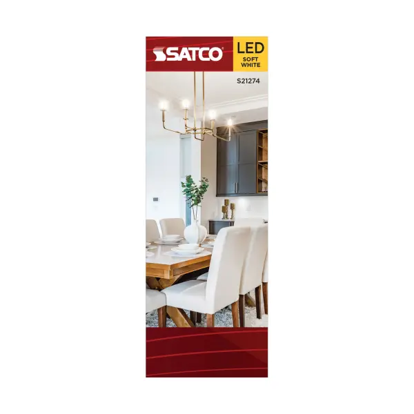 5.5 Watt B11 LED Filament - Clear - Candelabra base - 90 CRI - 3000K - 120 Volt - Image 5