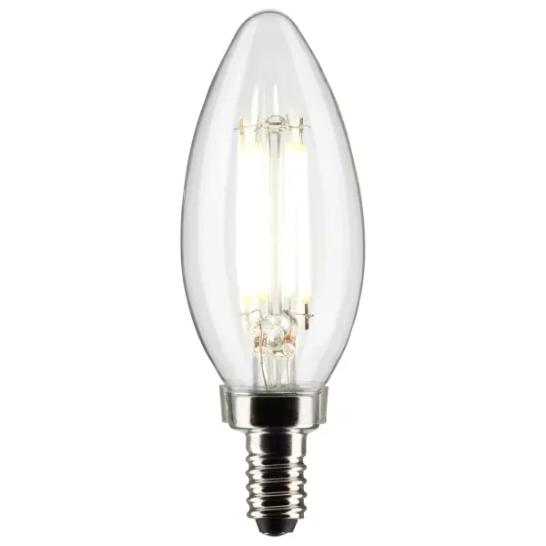 Satco's 5.5-watt LED lamp is traditional, yet contemporary with its vintage style and energy saving LED technology. Elegantly illuminate any room in the house with this dimmable, clear bulb. Sophisticated and modern, this lamp delivers 15,000 hours of neutral white light. - alternate view