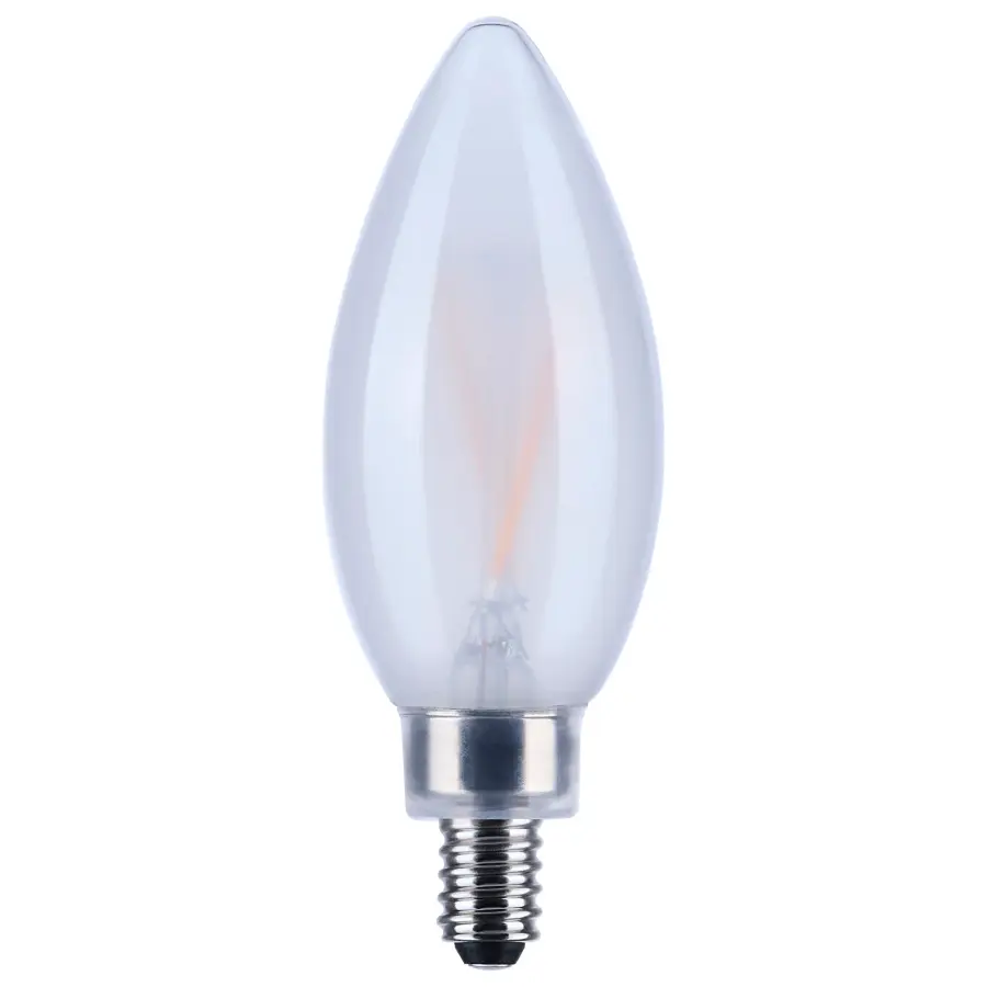 5.5 Watt B11 LED Filament - Frost - Candelabra base - 90 CRI - 3000K - 120 Volt - Image 1