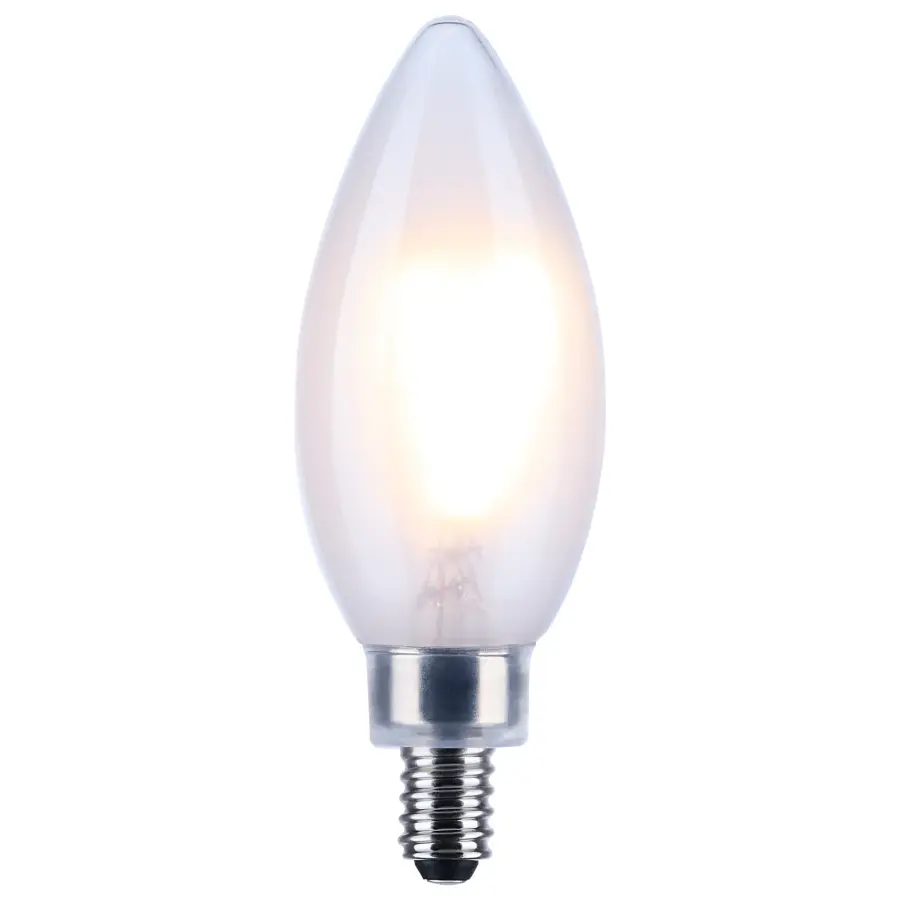 5.5 Watt B11 LED Filament - Frost - Candelabra base - 90 CRI - 3000K - 120 Volt - Image 2