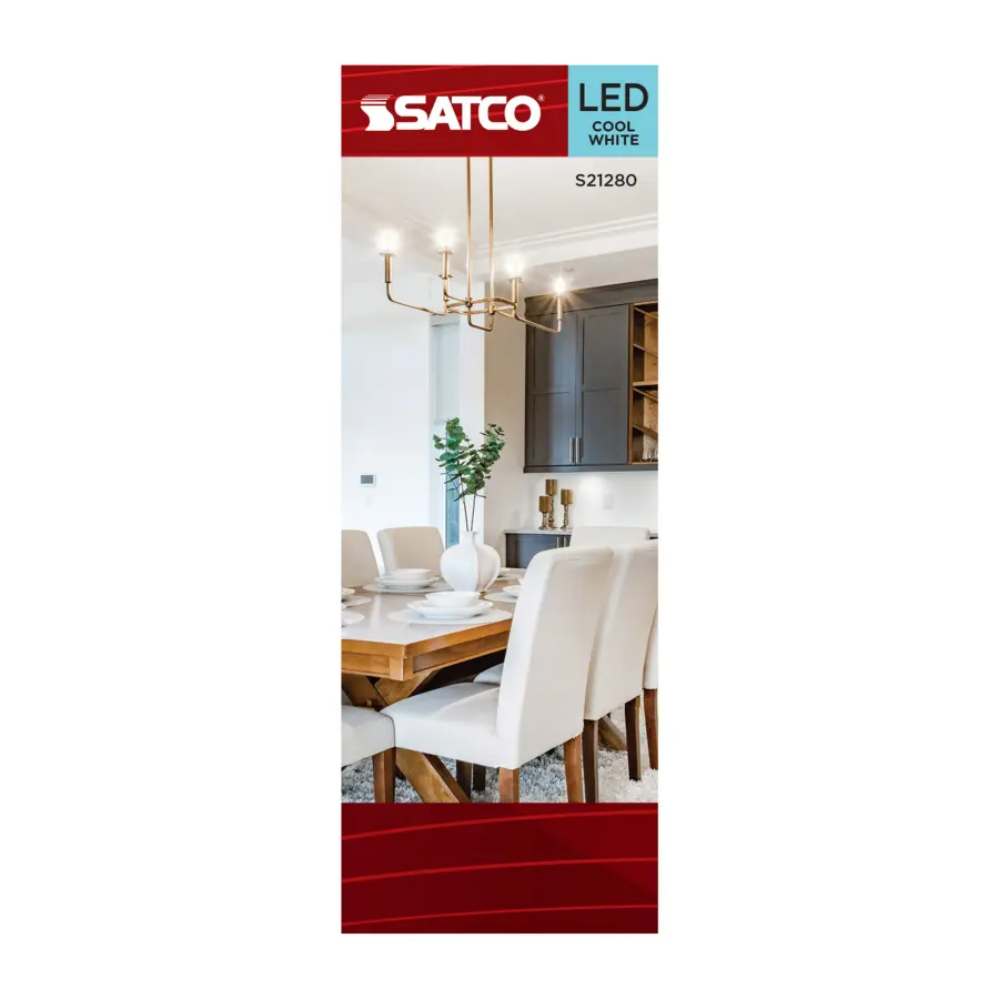 5.5 Watt B11 LED Filament - Frost - Candelabra base - 90 CRI - 4000K - 120 Volt - Image 5