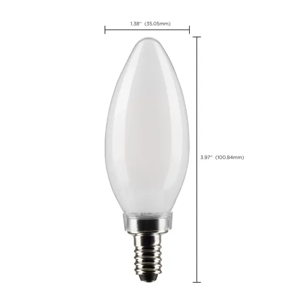 5.5 Watt B11 LED Filament - Frost - Candelabra base - 90 CRI - 5000K - 120 Volt - Image 11
