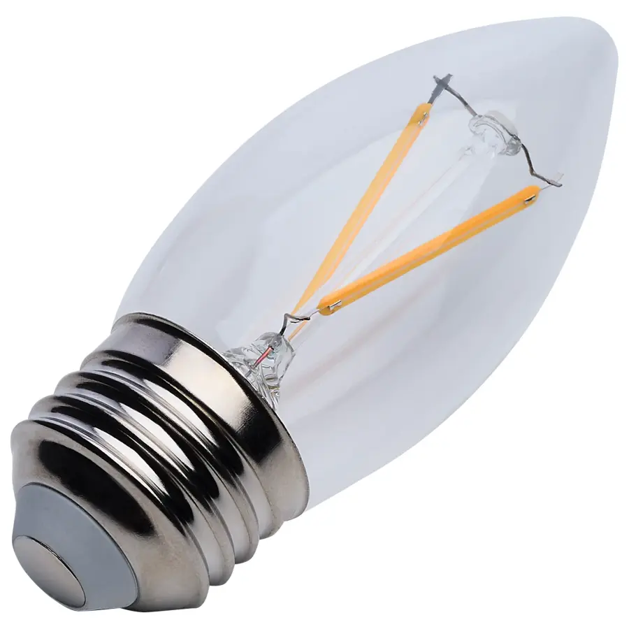 3 Watt B11 LED Filament - Clear - Medium base - 90 CRI - 2700K - 120 Volt - Image 12