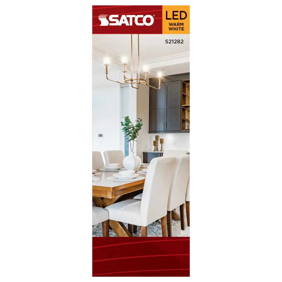 3 Watt B11 LED Filament - Clear - Medium base - 90 CRI - 2700K - 120 Volt - Image 5
