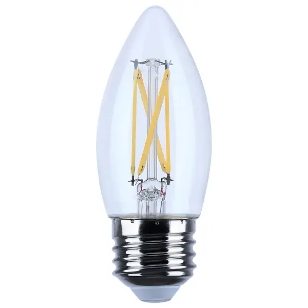 Satco's 4-watt LED lamp is traditional, yet contemporary with its vintage style and energy saving LED technology. Elegantly illuminate any room in the house with this dimmable, clear bulb. Sophisticated and modern, this lamp delivers 15,000 hours of warm white light.