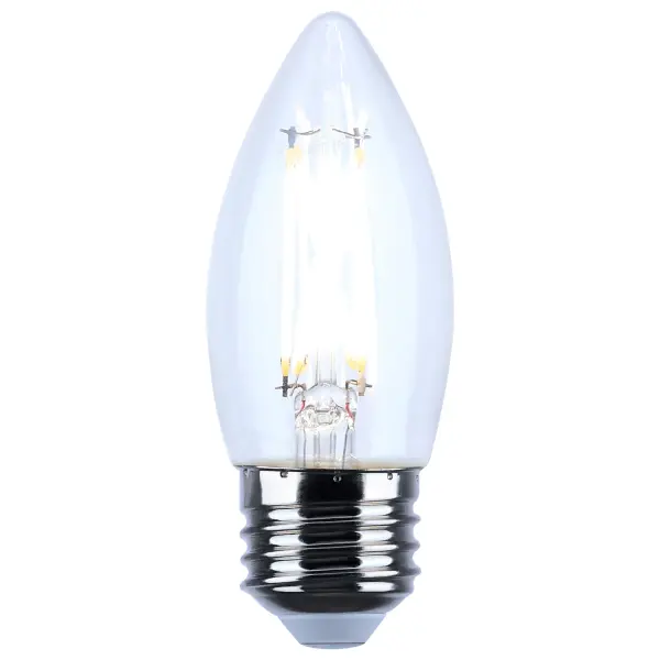 Satco's 4-watt LED lamp is traditional, yet contemporary with its vintage style and energy saving LED technology. Elegantly illuminate any room in the house with this dimmable, clear bulb. Sophisticated and modern, this lamp delivers 15,000 hours of warm white light. - alternate view