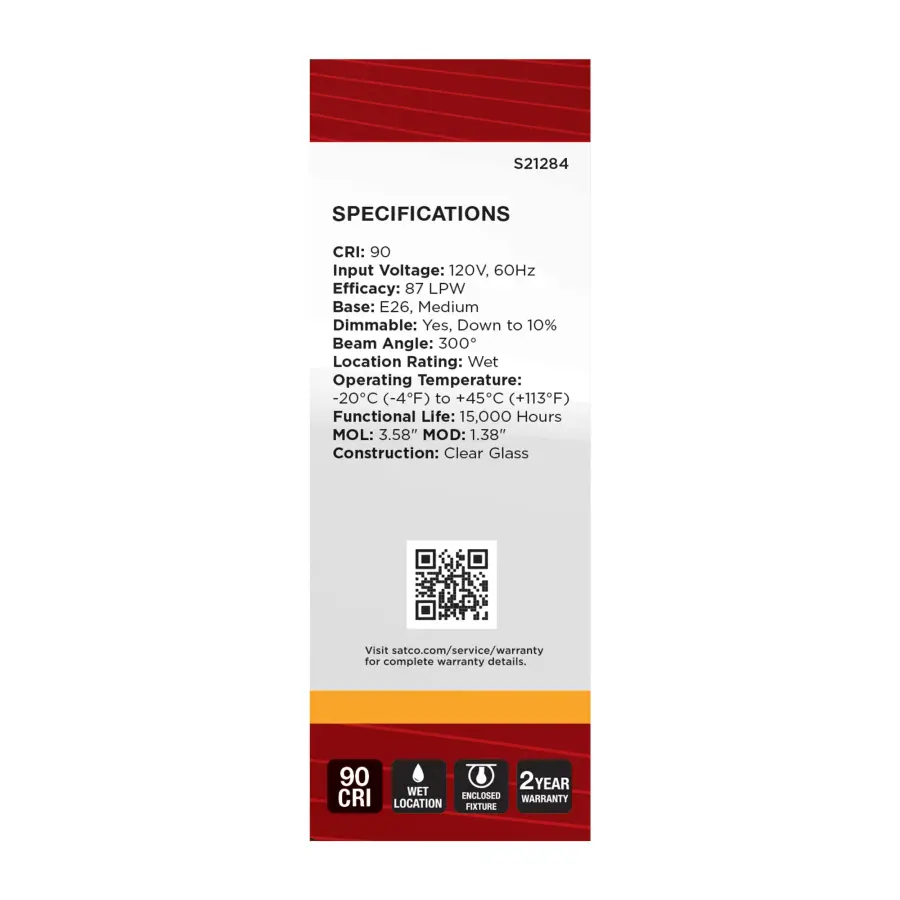 4 Watt B11 LED Filament - Clear - Medium base - 90 CRI - 2700K - 120 Volt - Image 6