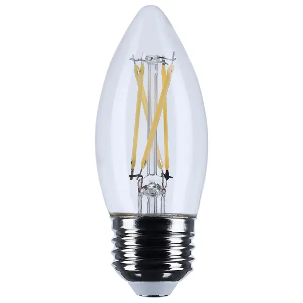 Satco's 4-watt LED lamp is traditional, yet contemporary with its vintage style and energy saving LED technology. Elegantly illuminate any room in the house with this dimmable, clear bulb. Sophisticated and modern, this lamp delivers 15,000 hours of soft white light.