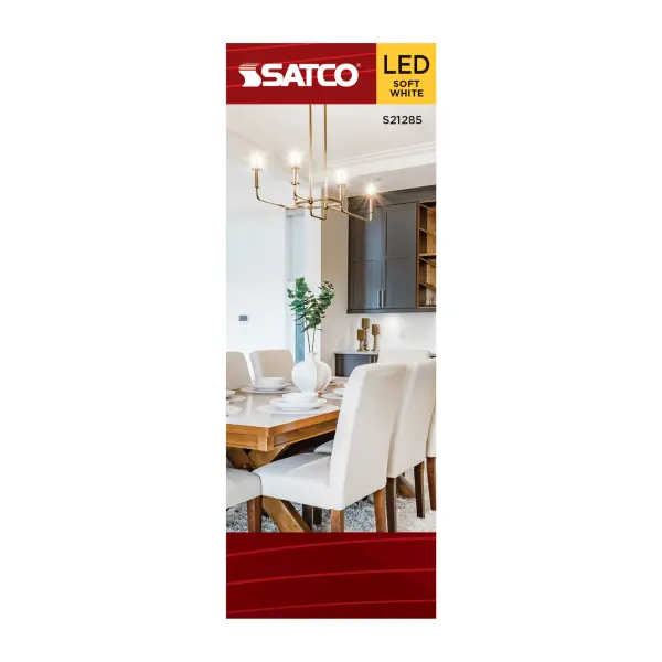 4 Watt B11 LED Filament - Clear - Medium base - 90 CRI - 3000K - 120 Volt - Image 5