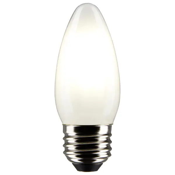 Satco's 4-watt LED lamp is traditional, yet contemporary with its sleek finish and energy saving LED technology. Elegantly illuminate any room in the house with this dimmable, frost finished bulb. Sophisticated and modern, this lamp delivers 15,000 hours of warm white light. - alternate view