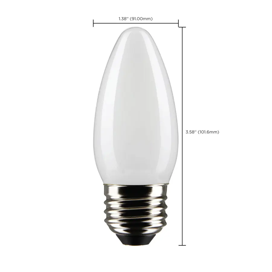 4 Watt B11 LED Filament - Frost - Medium base - 90 CRI - 2700K - 120 Volt - Image 10