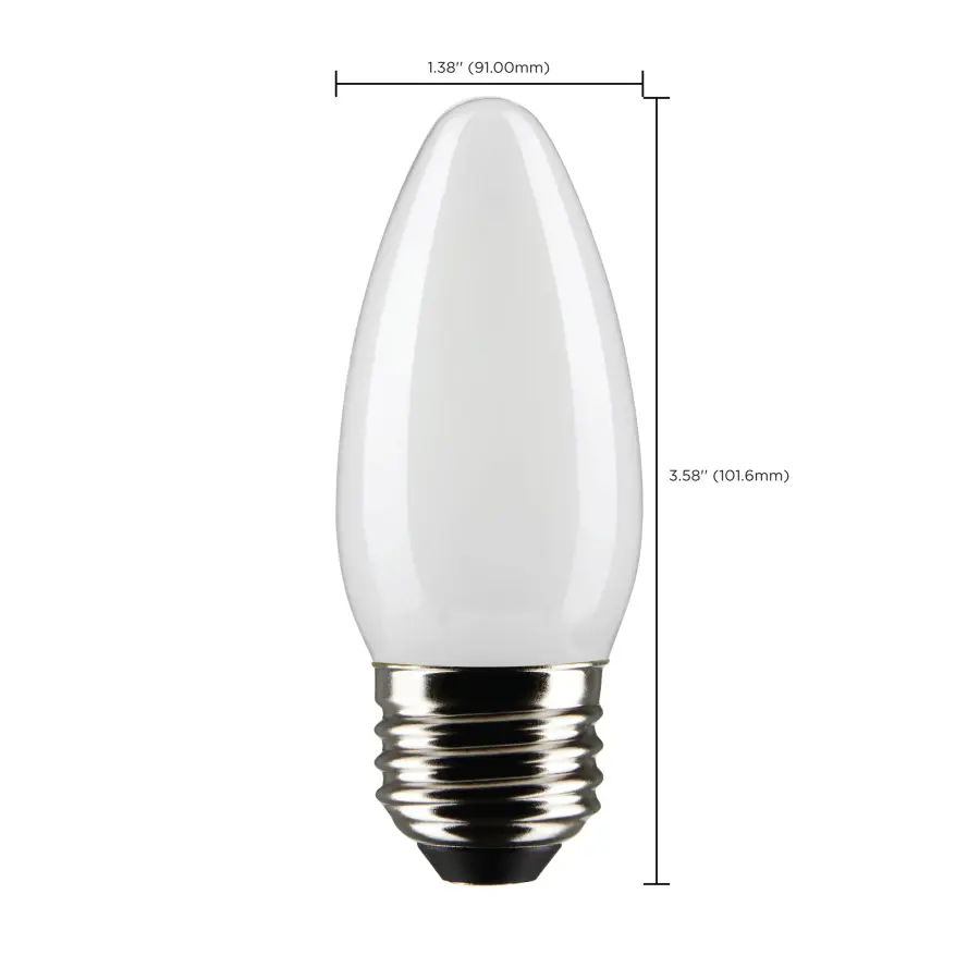 4 Watt B11 LED Filament - Frost - Medium base - 90 CRI - 3000K - 120 Volt - Image 10