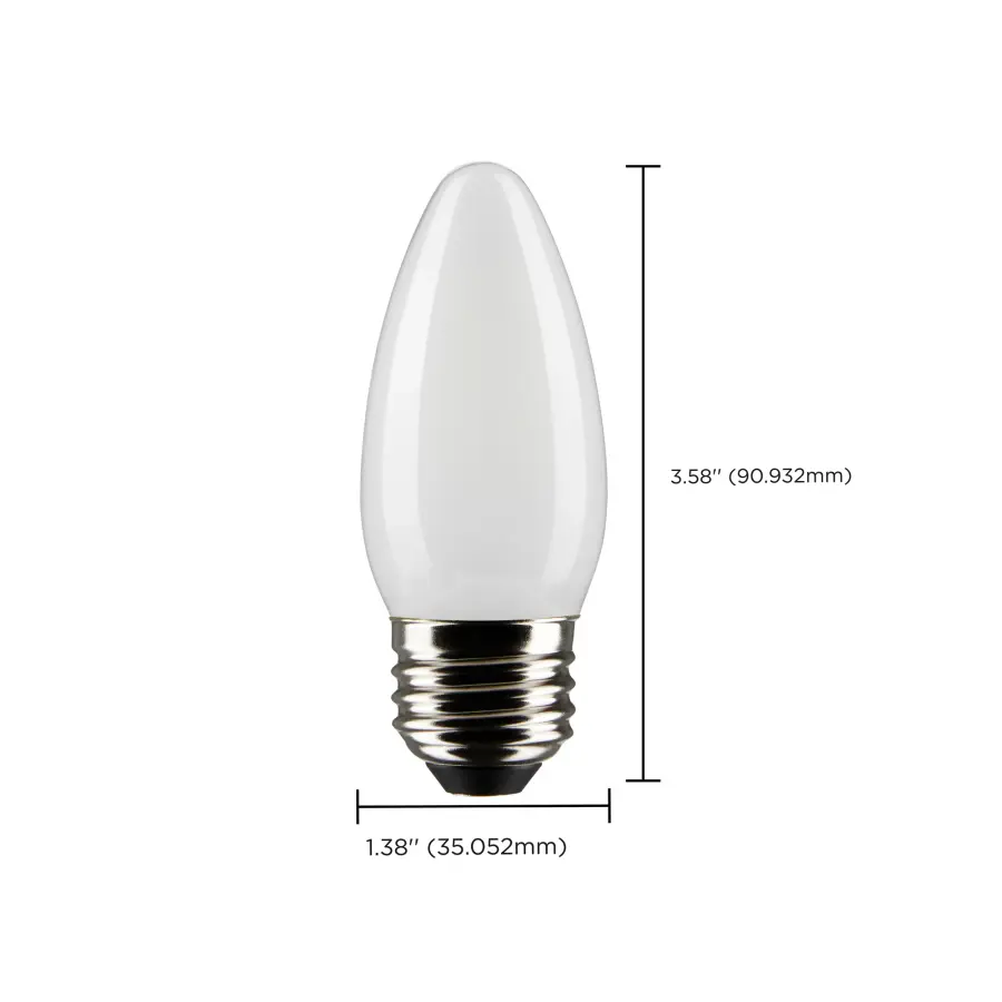 5.5 Watt B11 LED Filament - Frost - Medium base - 90 CRI - 4000K - 120 Volt - Image 10