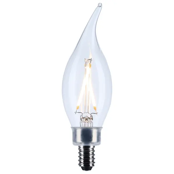 3 Watt CA10 LED Filament - Clear - Candelabra base - 90 CRI - 2700K - 120 Volt - Image 10