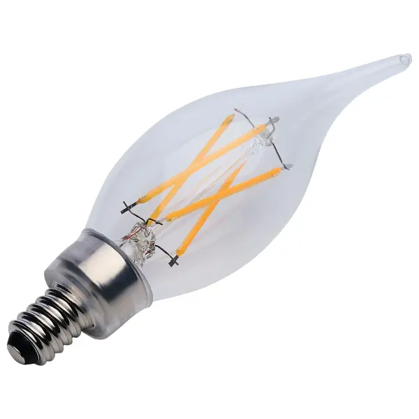 4 Watt CA10 LED Filament - Clear - Candelabra base - 90 CRI - 3000K - 120 Volt - Image 12