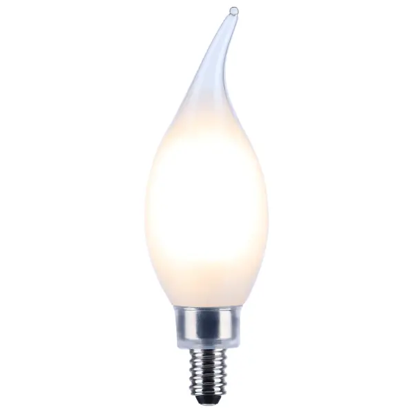 5.5 Watt CA10 LED Filament - Frost - Candelabra base - 90 CRI - 2700K - 120 Volt - Image 2