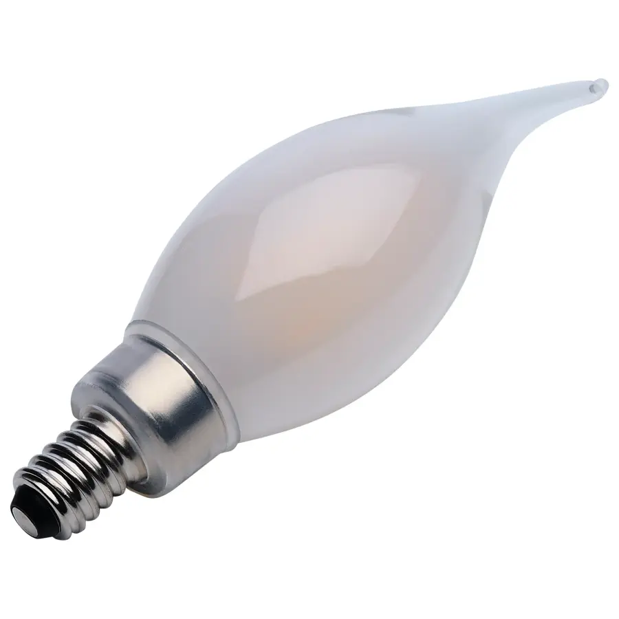 5.5 Watt CA10 LED Filament - Frost - Candelabra base - 90 CRI - 2700K - 120 Volt - Image 12