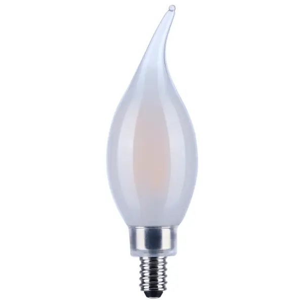 5.5 Watt CA10 LED Filament - Frost - Candelabra base - 90 CRI - 3000K - 120 Volt - Image 1