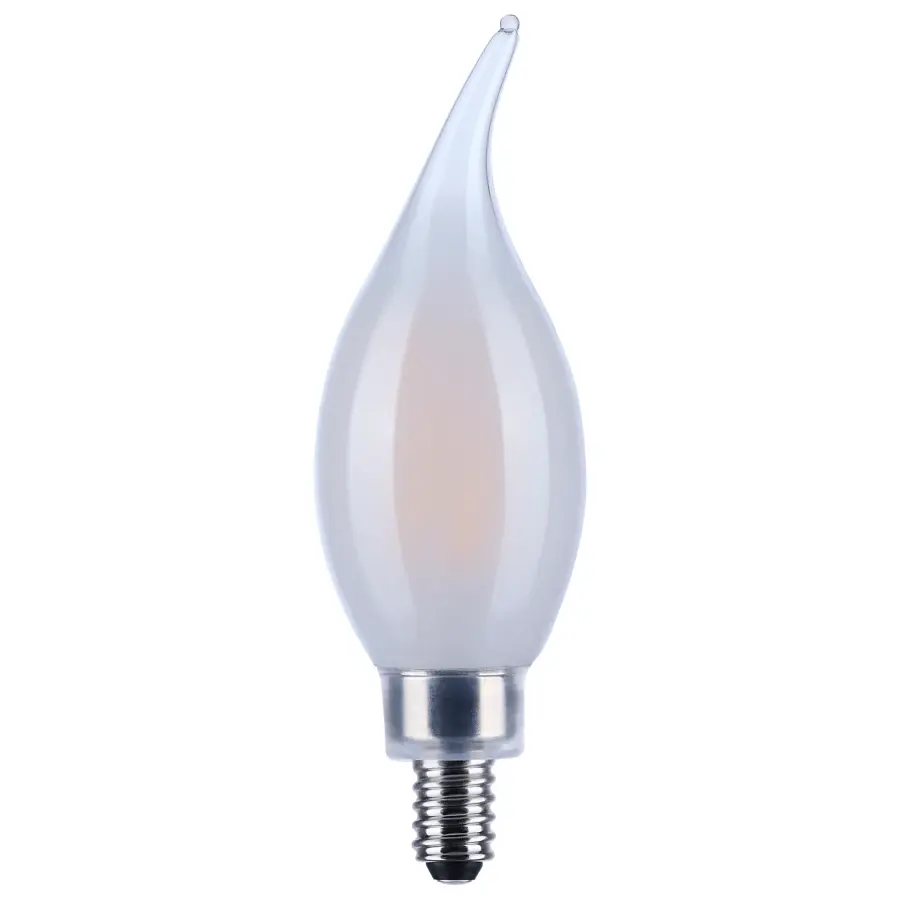 5.5 Watt CA10 LED Filament - Frost - Candelabra base - 90 CRI - 3000K - 120 Volt - Image 1