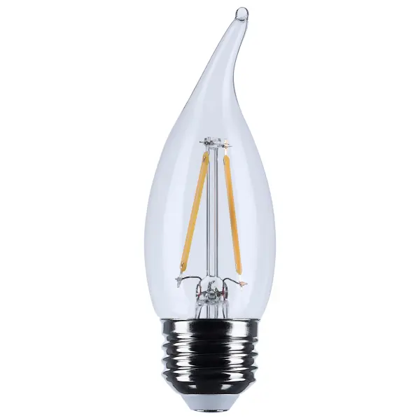 3 Watt CA10 LED Filament - Clear - Medium base - 90 CRI - 2700K - 120 Volt - Image 1