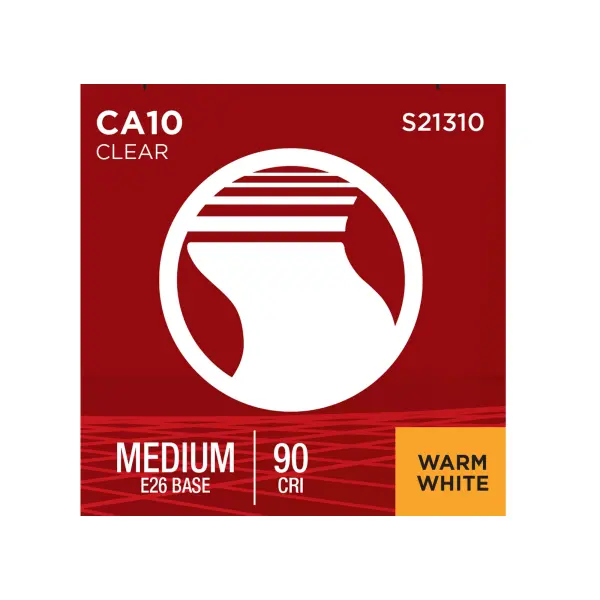 3 Watt CA10 LED Filament - Clear - Medium base - 90 CRI - 2700K - 120 Volt - Image 12