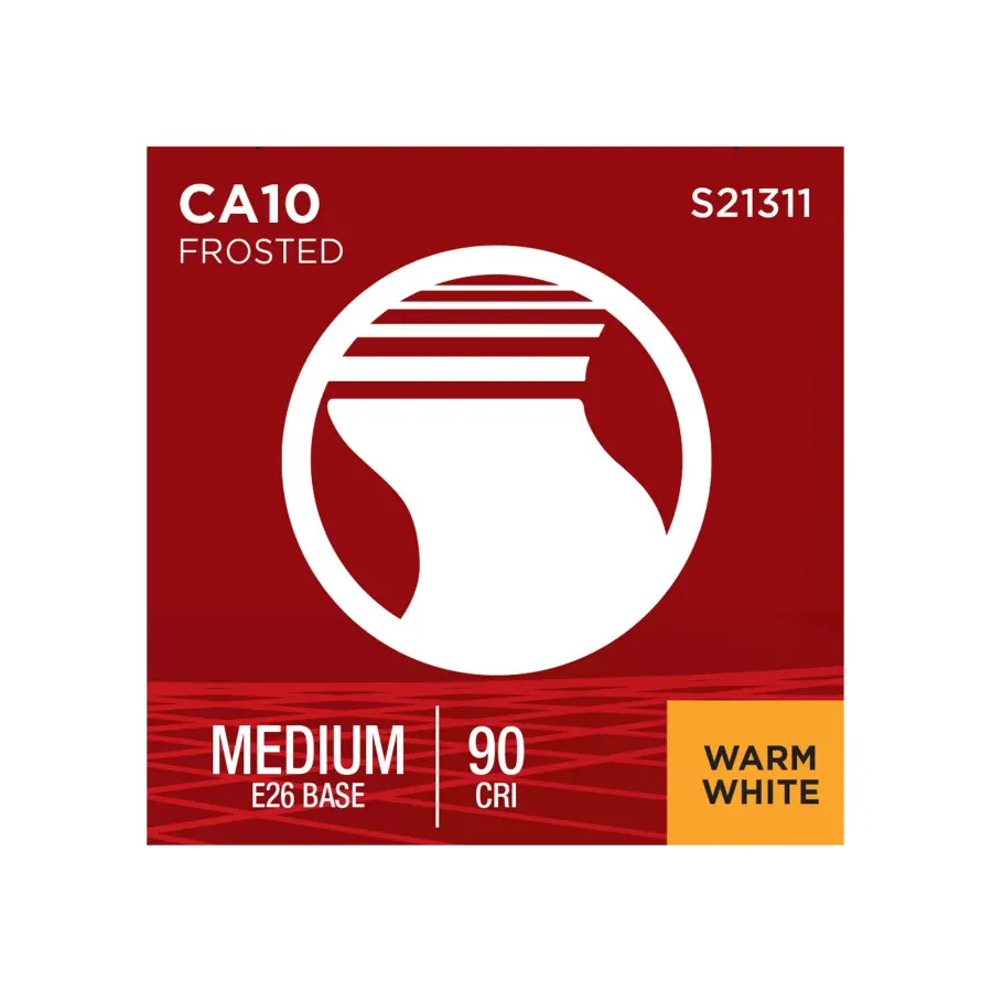 3 Watt CA10 LED Filament - Frost - Medium base - 90 CRI - 2700K - 120 Volt - Image 12