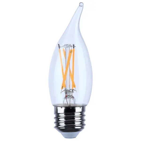 5.5 Watt CA10 LED Filament - Clear - Medium base - 90 CRI - 2700K - 120 Volt - Image 1