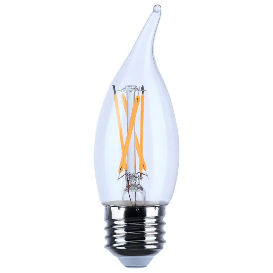 5.5 Watt CA10 LED Filament - Clear - Medium base - 90 CRI - 2700K - 120 Volt - Image 1