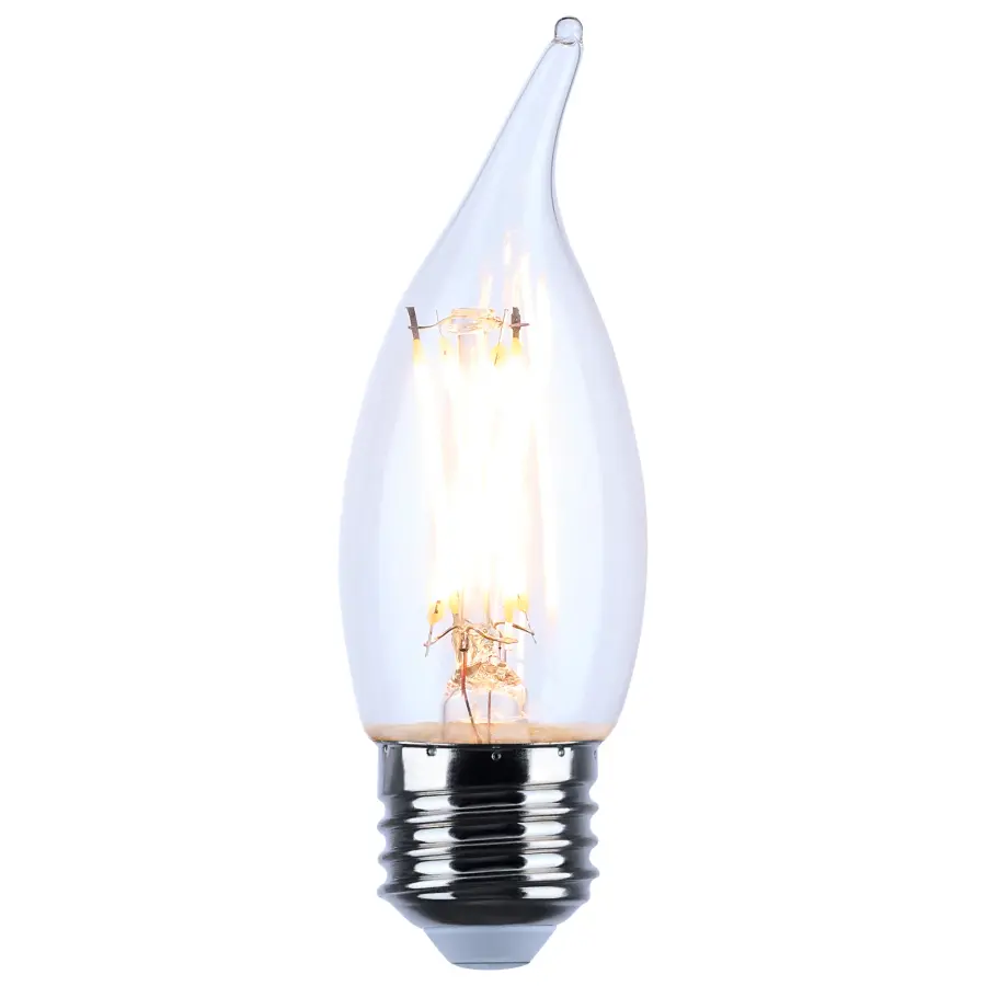 5.5 Watt CA10 LED Filament - Clear - Medium base - 90 CRI - 2700K - 120 Volt - Image 2