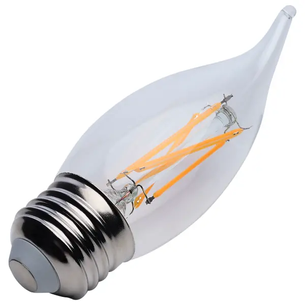 5.5 Watt CA10 LED Filament - Clear - Medium base - 90 CRI - 2700K - 120 Volt - Image 11