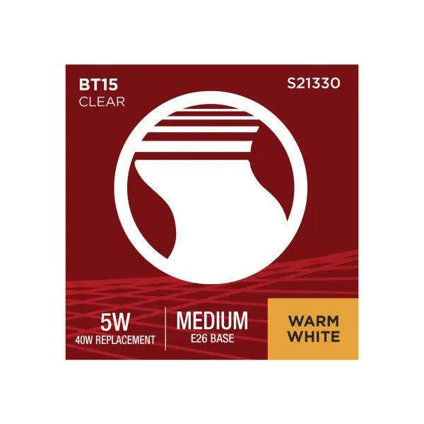 5 Watt BT15 LED Filament - Clear - Medium base - 90 CRI - 2700K - 120 Volt - Image 10