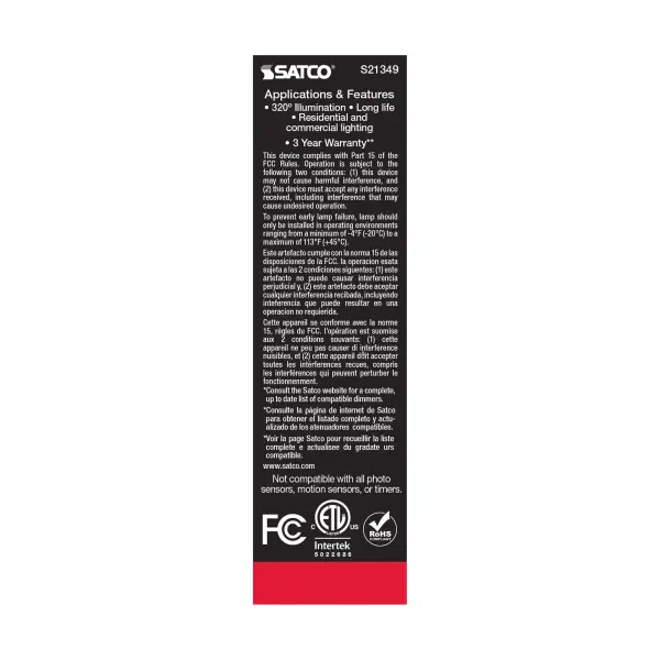 5.5 Watt T10 LED Filament - Frost - Medium base - 90 CRI - 4000K - 120 Volt - Image 7