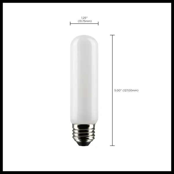8 Watt T10 LED Filament - Frost - Medium base - 90 CRI - 2700K - 120 Volt - Image 11