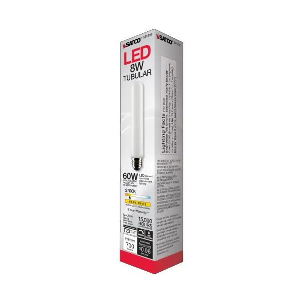 8 Watt T9 LED Filament - Frost - Medium base - 90 CRI - 2700K - 120 Volt - Image 8