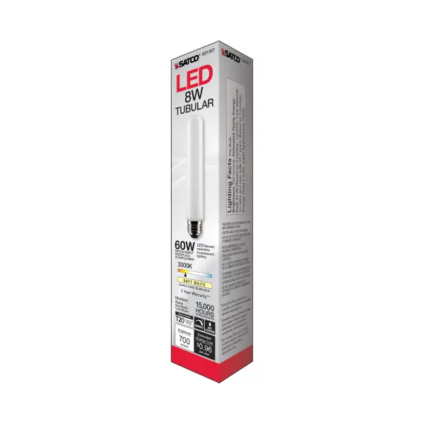 8 Watt T9 LED Filament - Frost - Medium base - 90 CRI - 3000K - 120 Volt - Image 8