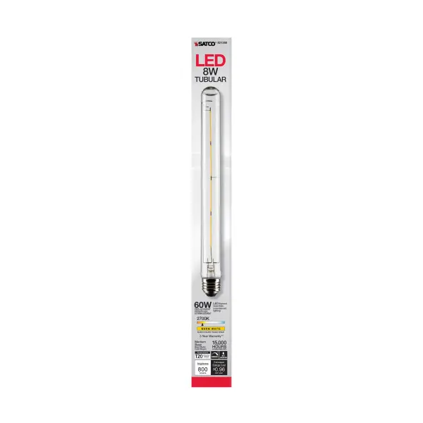 8 Watt T9 LED Filament - Clear - Medium base - 90 CRI - 2700K - 120 Volt - Image 5