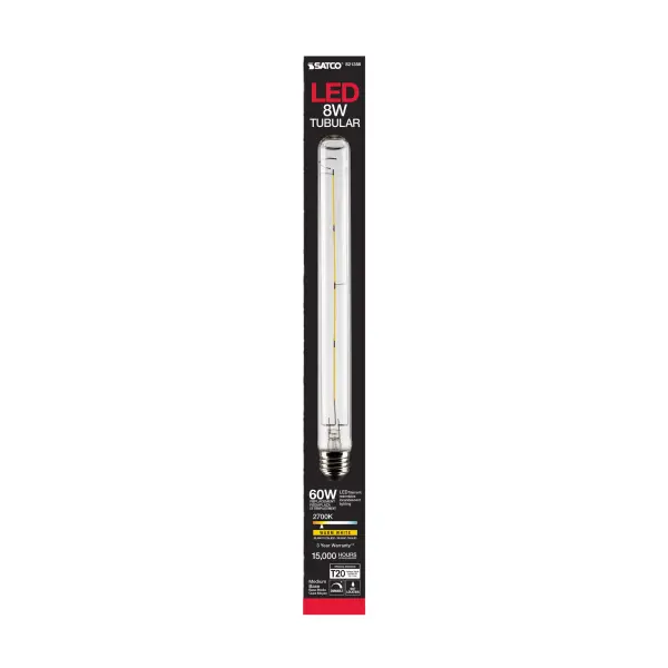 8 Watt T9 LED Filament - Clear - Medium base - 90 CRI - 2700K - 120 Volt - Image 6