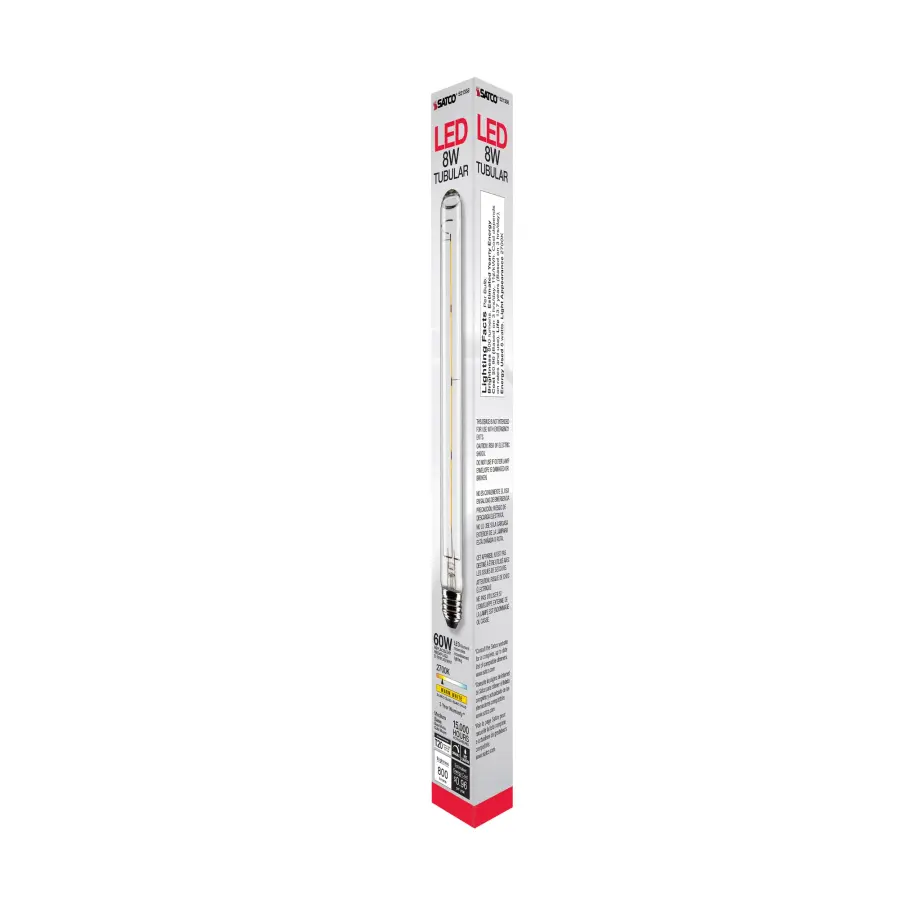 8 Watt T9 LED Filament - Clear - Medium base - 90 CRI - 2700K - 120 Volt - Image 9