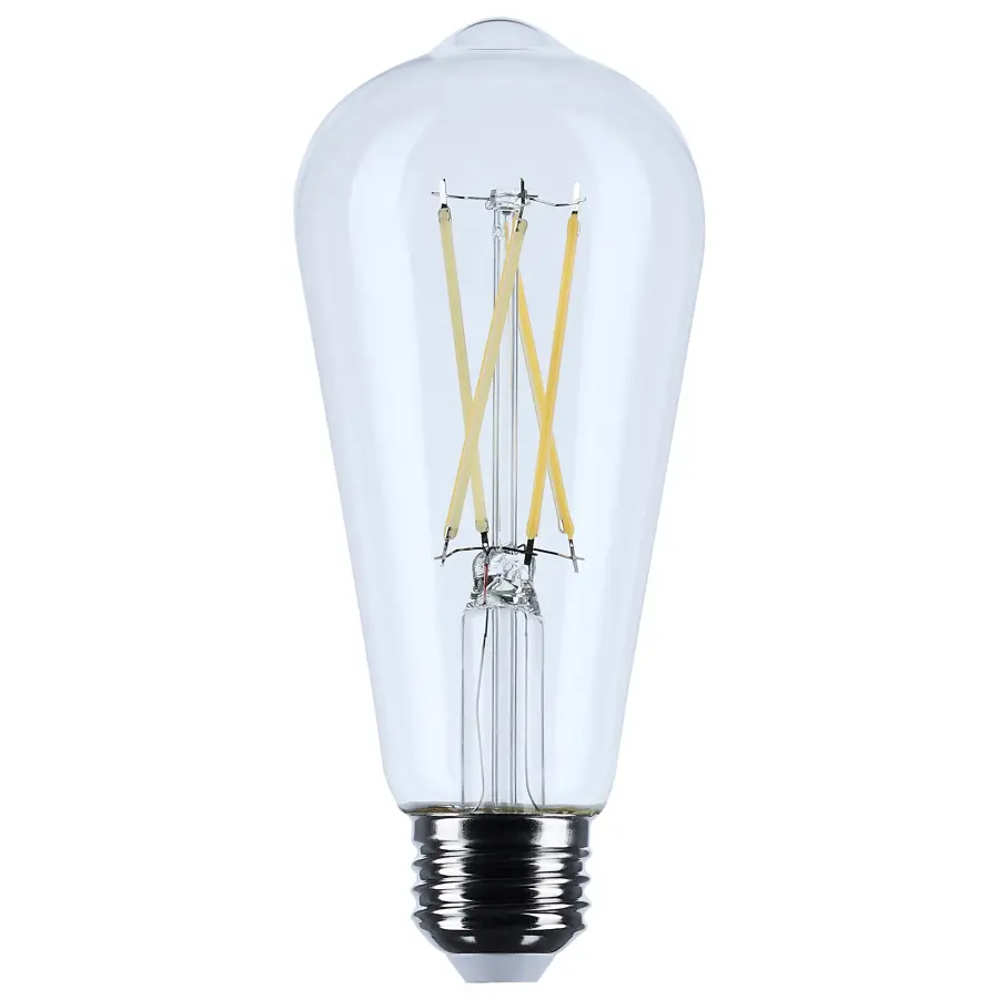 8 Watt ST19 LED Filament - Clear - Medium base - 90 CRI - 2700K - 120 Volt - Image 1