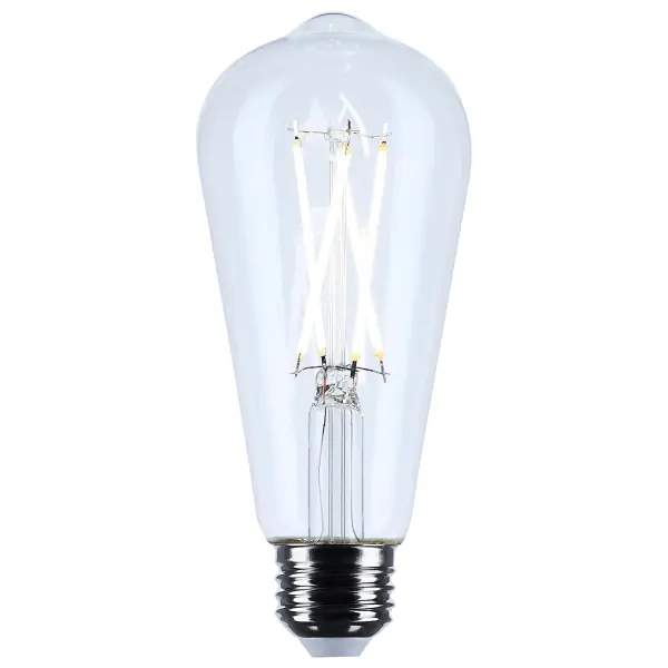 8 Watt ST19 LED Filament - Clear - Medium base - 90 CRI - 2700K - 120 Volt - Image 2