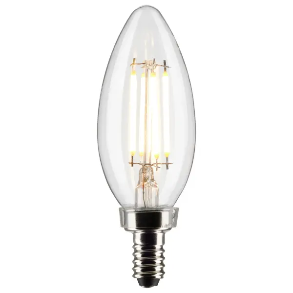 4 Watt B11 LED Filament - Clear - Candelabra base - 90 CRI - 3000K - 120 Volt - 3-Pack - Image 2