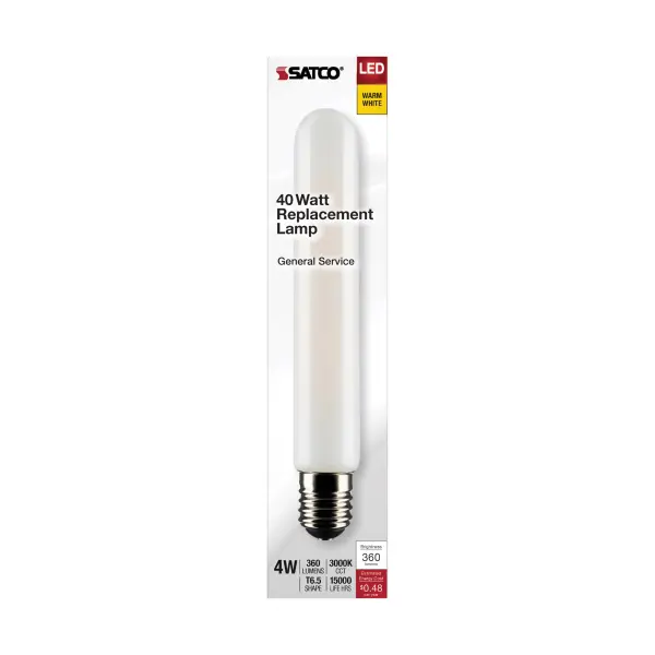 4 Watt T6.5 LED Filament - Frosted - Intermediate Base - 3000K - 360 Lumens - 120 Volt - Image 3