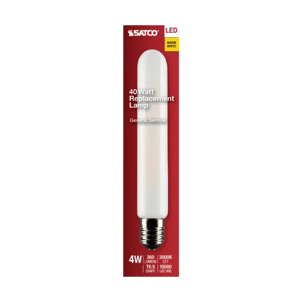 4 Watt T6.5 LED Filament - Frosted - Intermediate Base - 3000K - 360 Lumens - 120 Volt - Image 4