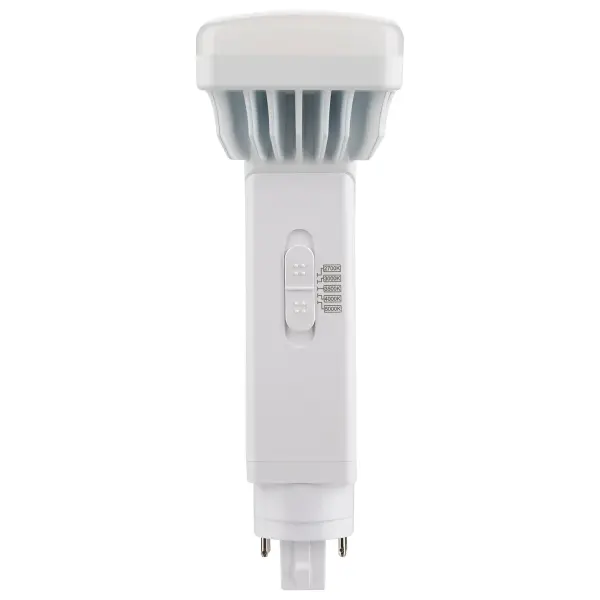 9 Watt PL 4-Pin LED - 1100 Lumens - G24q Base - CCT Selectable - White Finish - 120-277 Volts - Image 1
