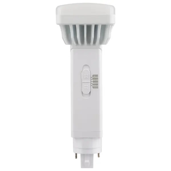 9 Watt PL 2-Pin LED - 1100 Lumens - G24d Base - CCT Selectable - White Finish - 120-277 Volts - Image 1