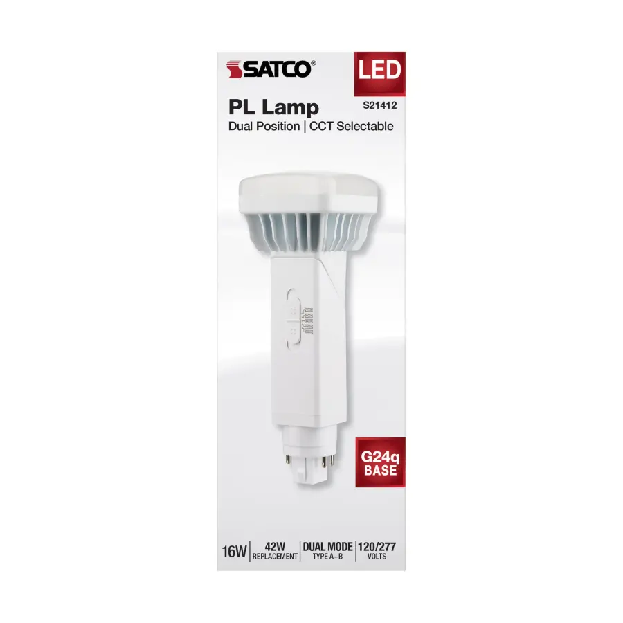 16 Watt PL 4-Pin LED - 1850 Lumens - G24q Base - CCT Selectable - White Finish - 120-277 Volts - Image 8