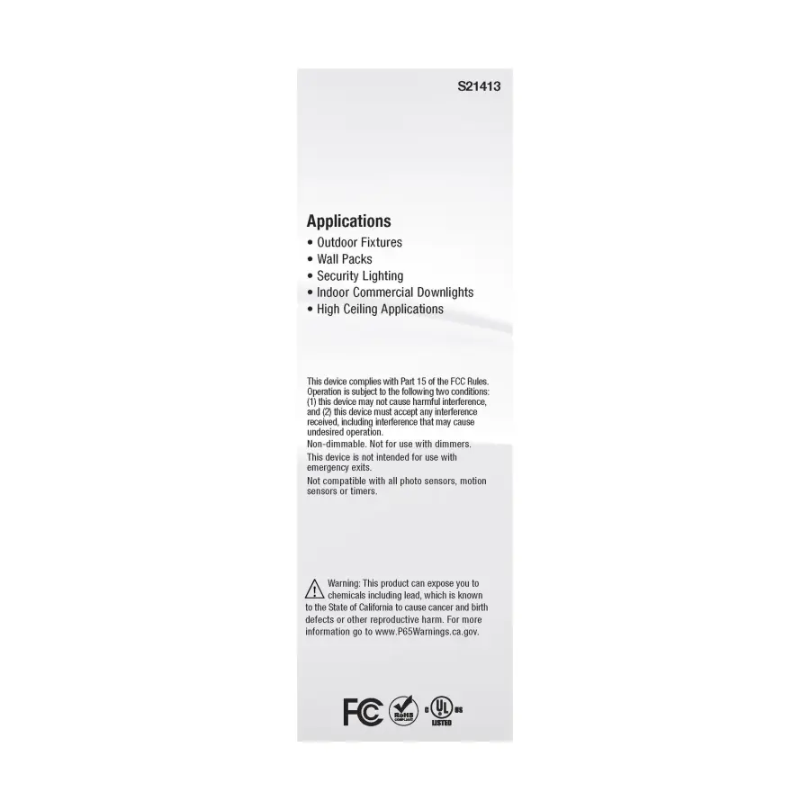 14 Watt LED PL - CCT Selectable - Lumens Selectable - Type B - Ballast Bypass - White Finish - 120/277 Volt - Image 14