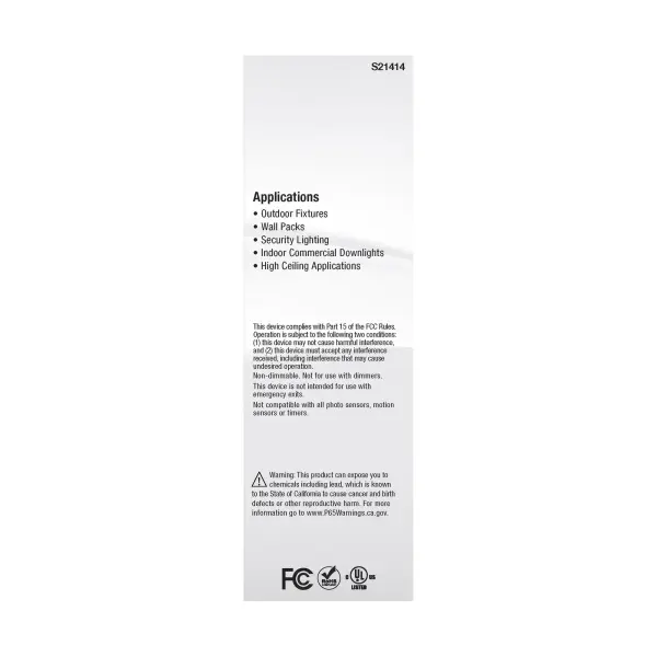 18 Watt LED PL - CCT Selectable - Lumens Selectable - Type B - Ballast Bypass - White Finish - 120/277 Volt - Image 14