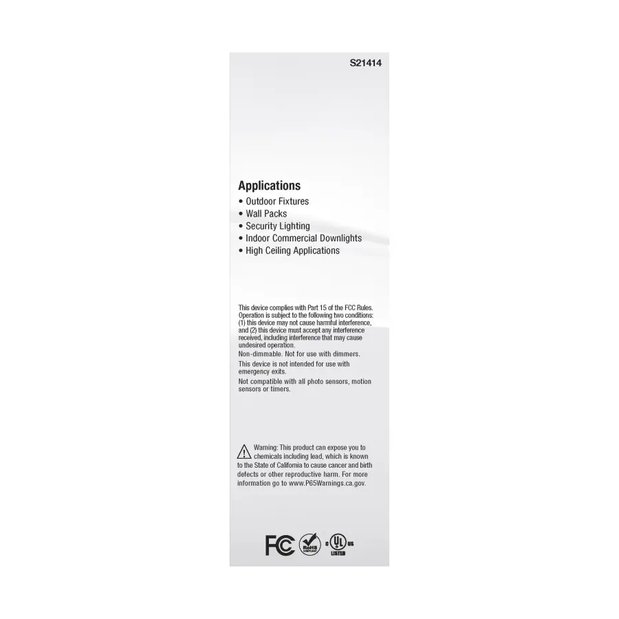 18 Watt LED PL - CCT Selectable - Lumens Selectable - Type B - Ballast Bypass - White Finish - 120/277 Volt - Image 14