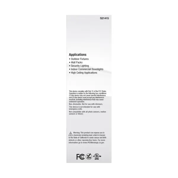 22 Watt LED PL - CCT Selectable - Lumens Selectable - Type B - Ballast Bypass - White Finish - 120/277 Volt - Image 14